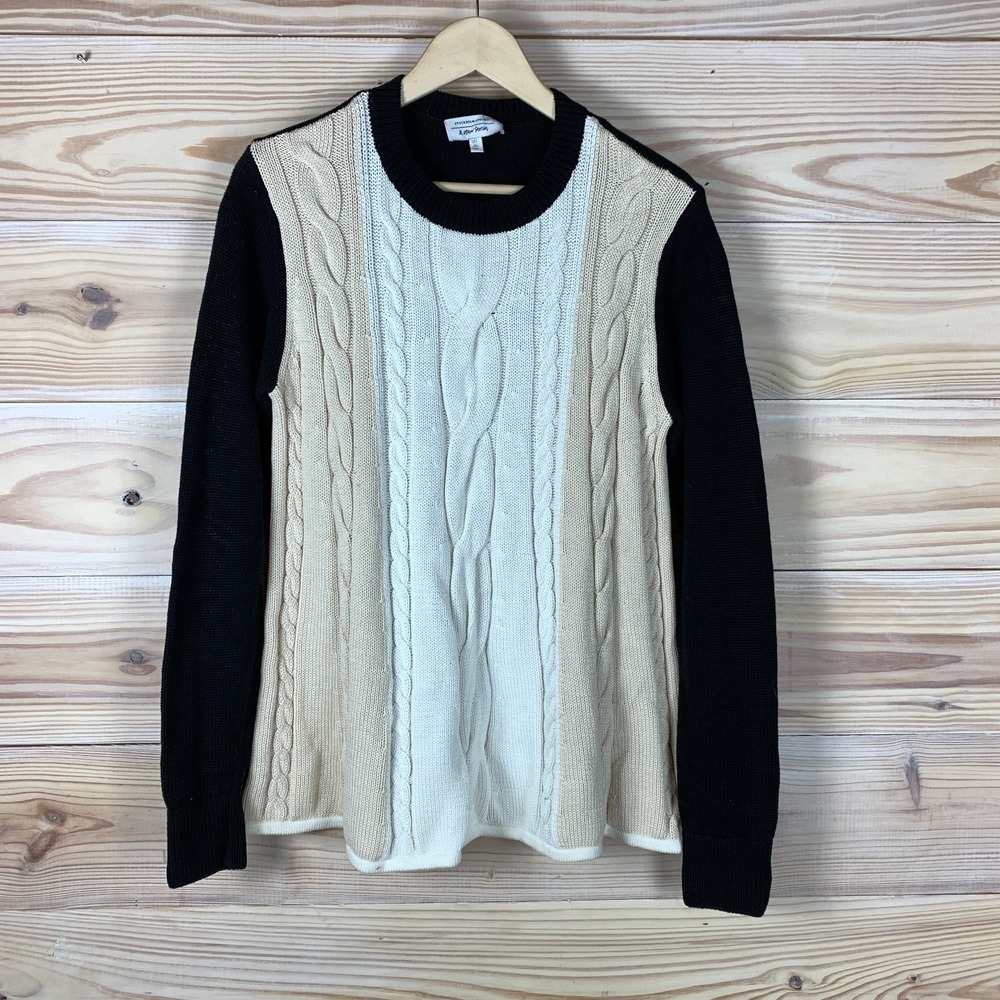 & Other Stories Stockholm Atelier Sweater Women Small Cable Knit‎ Tunic Striped